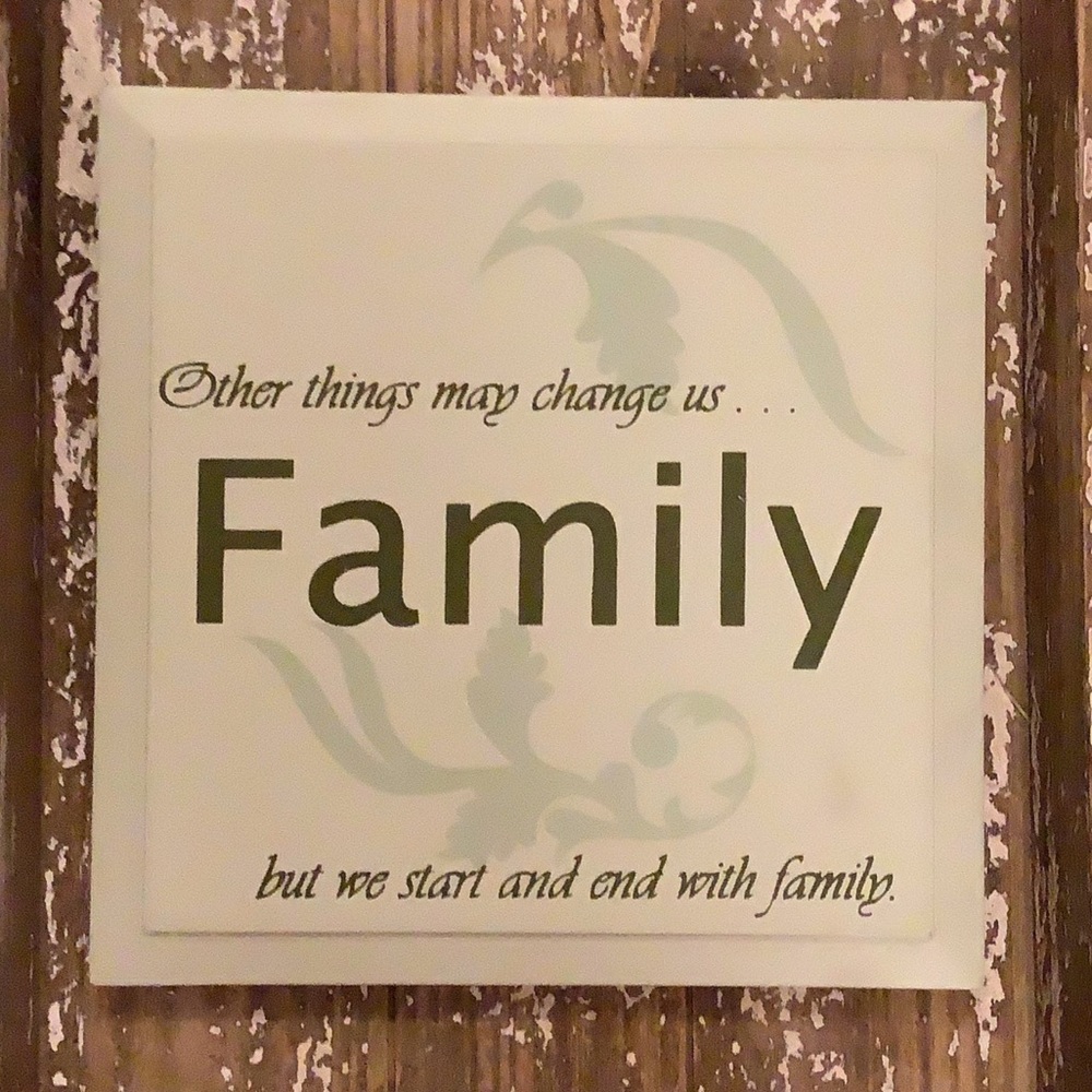 Wood Plaque Sign "Family" Office Gift, Inspiration